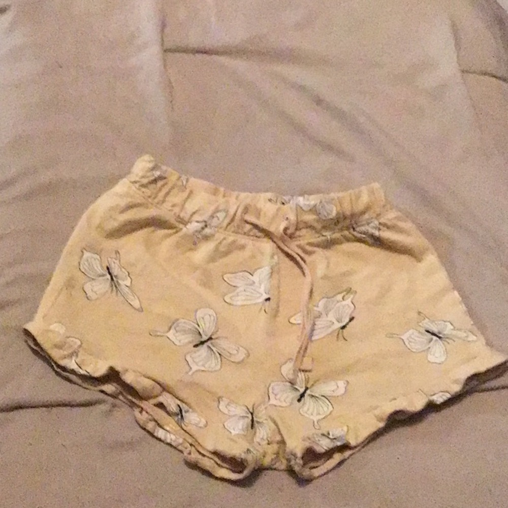 Floral Print Tan Shorts